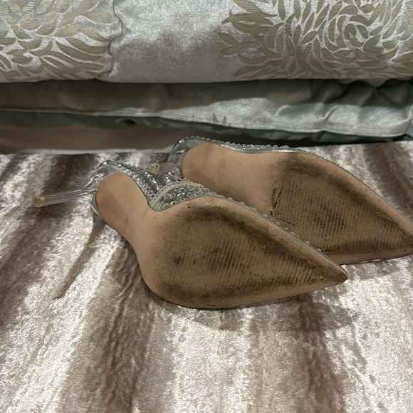 Steve Madden clear rhinestone heels. Size 6.5‎ in women’s. - Picture 4 of 6